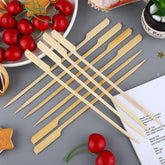 100-Pack Bamboo Cocktail Sticks Paddle Decorative Top Design - Eco Friendly Party Picks 10"