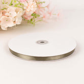 100 Yards 3/8" Dusty Sage Green Single Face Decorative Satin Ribbon