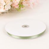 100 Yards 3/8" Sage Green Single Face Decorative Satin Ribbon