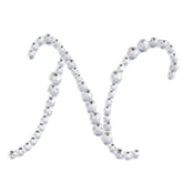 12 Pack 1.5" Clear Rhinestone Monogram Letter Jewel Sticker Self Adhesive DIY Diamond Decor - N