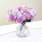 2-Pack Silk Peony Bouquet 14" Lavender Lilac – Lifelike Artificial Flower Arrangement for Vase Display, Events & Everyday Decor