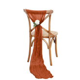 5 Pack Cheesecloth Gauze 16"x88" Chair Sashes Terracotta (Rust) - Boho Chair Decorations
