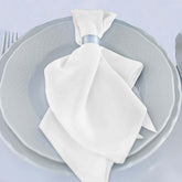 5 Pack Scuba 20"x20" Napkins White - Durable & Reusable Dinner Napkins for a Polished Tablescape