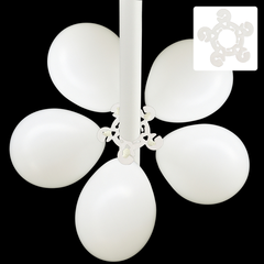 Clear Flower-Shaped Balloon Clip Connectors – 100 Pcs Plastic Clips for Balloon Arch, Garland & Party Decoration Supplies