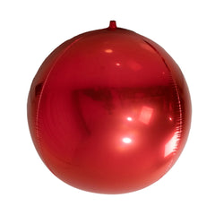 2-Pack Metallic Red Sphere Balloons, 43" Orbz Mylar Balloons Helium or Air-Filled Party Supplies