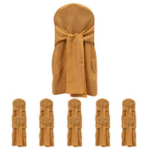 10-Pack Polyester Slip-On Banquet Chair Covers with Attached Sashes – Gold Reusable Stain-Resistant Covers for Wedding & Event Decor