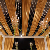 Gold Sheer Backdrop Drape – 5ftx32ft Wedding Arch & Ceiling Decor Panel, Wrinkle Free with Soft Shimmer