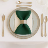 5 Pack Hunter Emerald Green Scuba Napkins – 17"x17", Wrinkle-Free & Stain Resistant Cloth Napkins