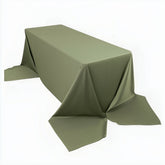 Scuba Rectangular 90"x156" Tablecloth Dusty Sage Green - Wrinkle Free, Stain Resistant & Seamless Table Cover