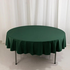 Scuba Round 90" Tablecloth Hunter Emerald Green - Wrinkle Free & Stain Resistant Table Cover