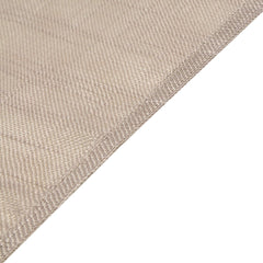 5 Pack Faux Linen 20"x20" Napkins Taupe - Slubby Textured & Wrinkle Resistant Cloth Napkins