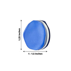 400-Pack Rose Petals Life-Like Flower Confetti Dusty Blue Mix Matte Silk Round - Decorative Event Table Scatters 2"