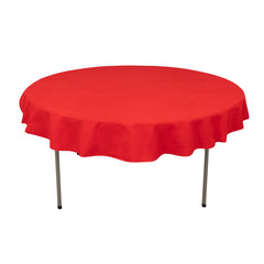 Cotton Blend 70" Round Tablecloth Red - Wrinkle-Resistant Table Cover