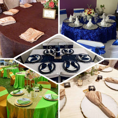 5 Pack Taffeta 20"x20" Napkins Gold - Accordion Crinkle Style Dinner Napkins for Upscale Dining