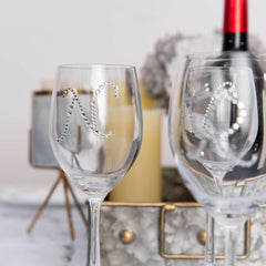 12 Pack 1.5" Clear Rhinestone Monogram Letter Jewel Sticker Self Adhesive DIY Diamond Decor - I