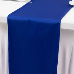 Scuba Polyester 12"x108" Table Runner Royal Blue - Wrinkle-Free Table Linen