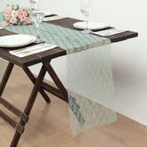 Floral Lace 12"x108" Table Runner Sage Green - Stylish Vintage Table Decor