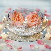 Glass Floating Candle Bowl Multi-Purpose Design - Table Centerpiece for Decor 10"