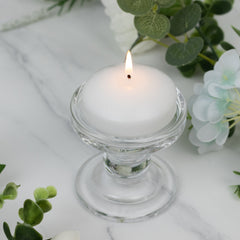 12 Pack 3" White Floating Candles, Unscented Dripless Wax Discs for Centerpieces