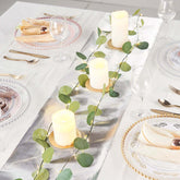 Glitter Paper 9ft Table Runner Roll Silver Disposable Ridge Pattern Table Decor