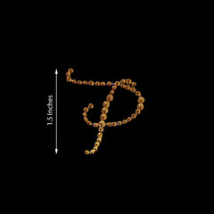 12 Pack 1.5" Gold Rhinestone Monogram Letter Jewel Sticker Self Adhesive DIY Diamond Decor - P