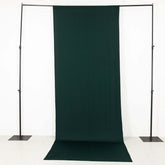 Hunter Emerald Green 4-Way Stretch Spandex Event Curtain Drapes, Wrinkle Free Backdrop Event Panel with Rod Pockets - 5ftx14ft
