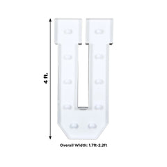 Giant LED Marquee Light Up Letter "U", White 4ft Pre-Cut Foam Board with 10 Warm White Battery Operated LEDs, Glue Gun and Sticks