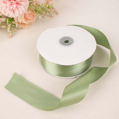 50 Yards 1.5" Sage Green Single Face Decorative Satin Ribbon