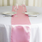 Satin 12"x108" Table Runner Pink - Stylish Table Linen