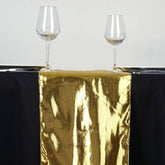Shiny Metallic Lame 13"x108" Table Runner Gold - Glamorous Shimmer Table Decor