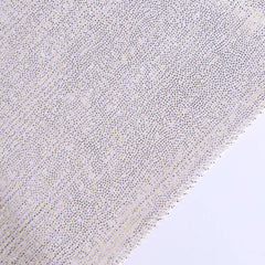Polyester 12"x108" Table Runner Beige Shimmer Sequin Dots - Wrinkle-Free Finish Table Linen
