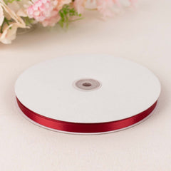 100 Yards 3/8" Burgundy Single Face Decorative Satin Ribbon