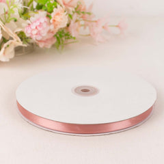 100 Yards 3/8" Dusty Rose Single Face Decorative Satin Ribbon