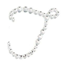 12 Pack 1.5" Clear Rhinestone Monogram Letter Jewel Sticker Self Adhesive DIY Diamond Decor - T