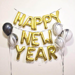 13" Matte Gold Letter and Number Balloons, Mylar Foil Balloons