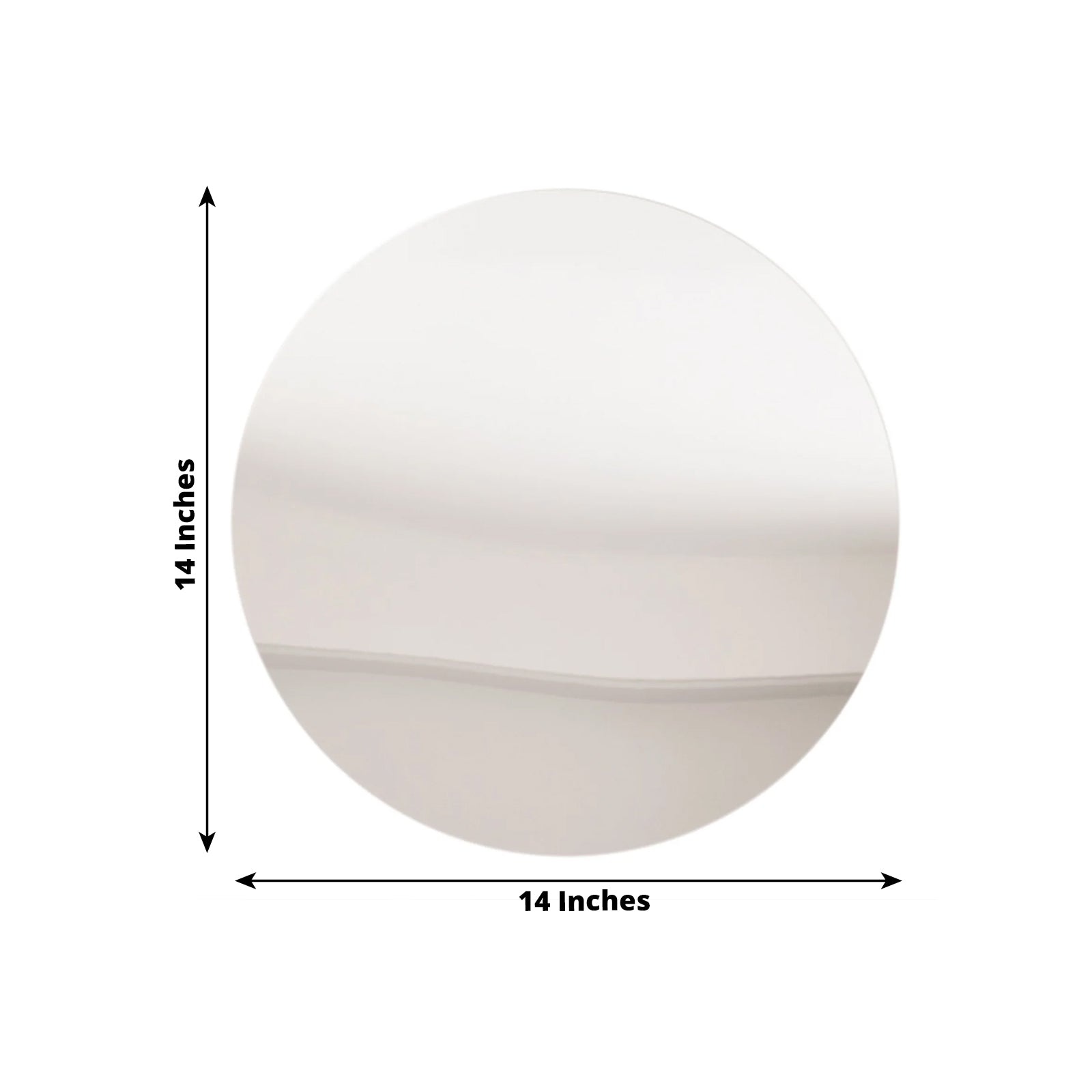 10-Pack Candle Plate Circle Acrylic Mirror Tray Silver Round - Event Centerpiece Decor 14"