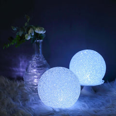 2-Pack LED Light Globes Color Changing - Battery Operated Ball Centerpieces 6"