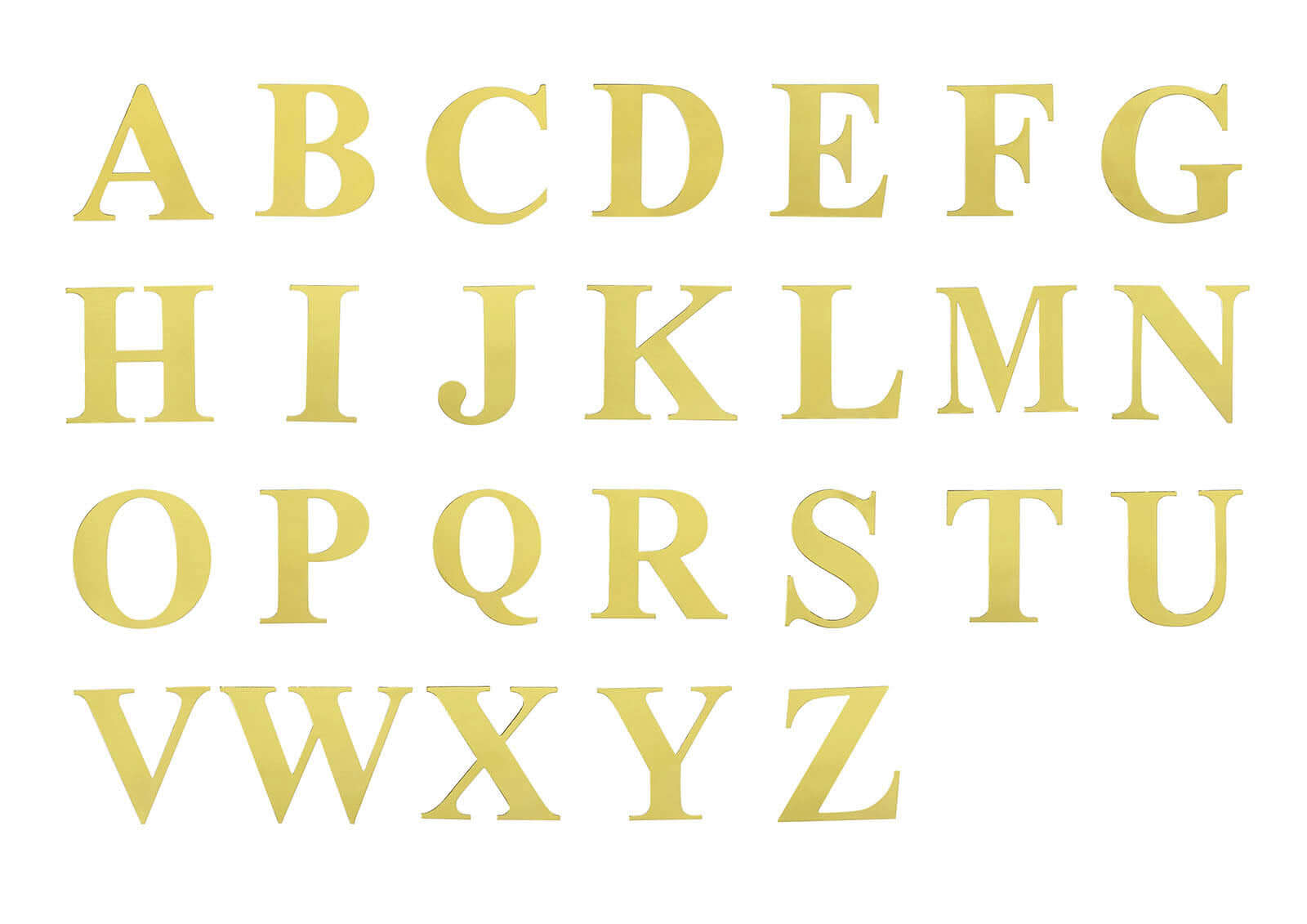 4-Pack Stickers Banner Custom Alphabet "Z" Design Gold - Text Stick-On Decorative Letters 5"