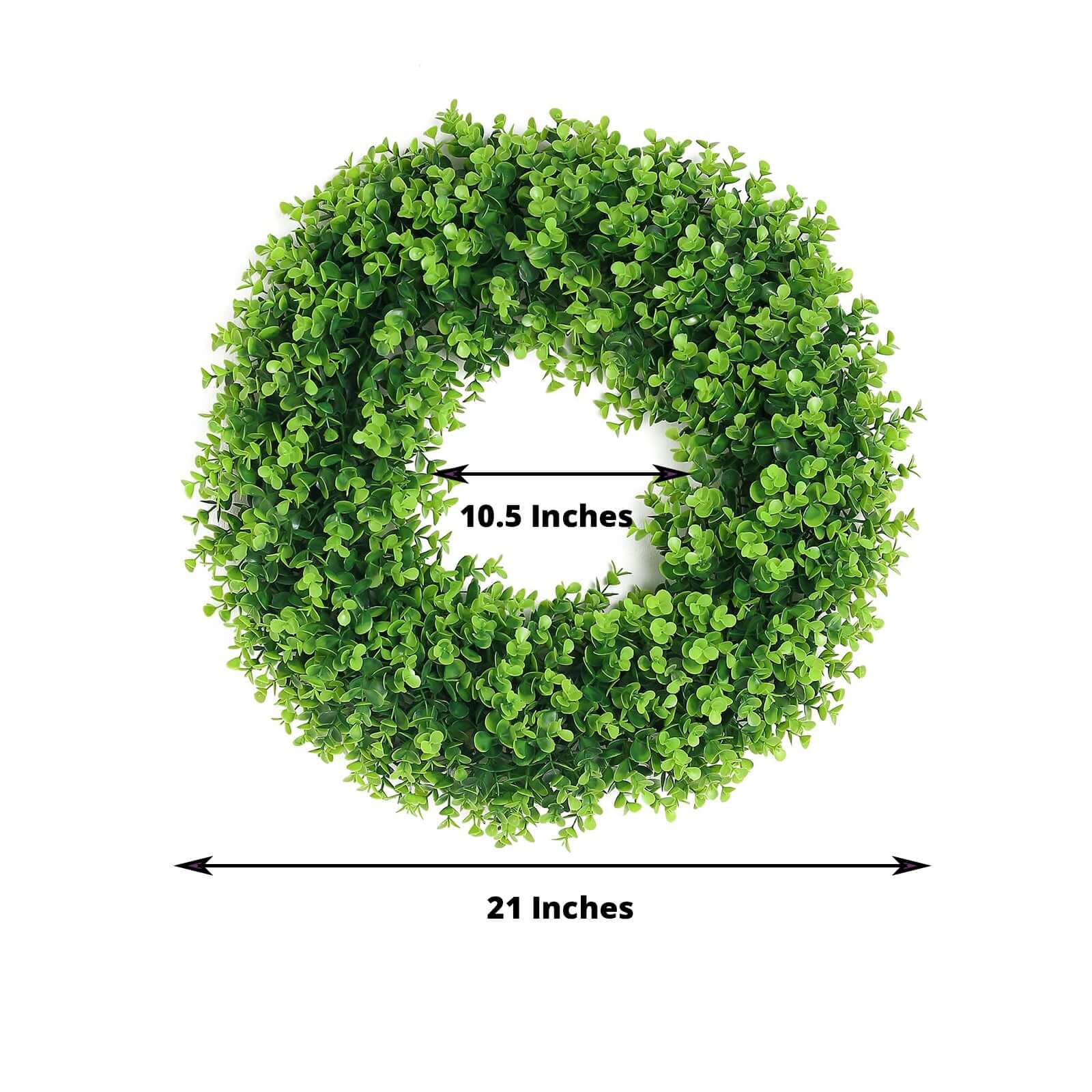 2 Pack 21" Green Artificial Lifelike Eucalyptus Leaf Spring Wreaths