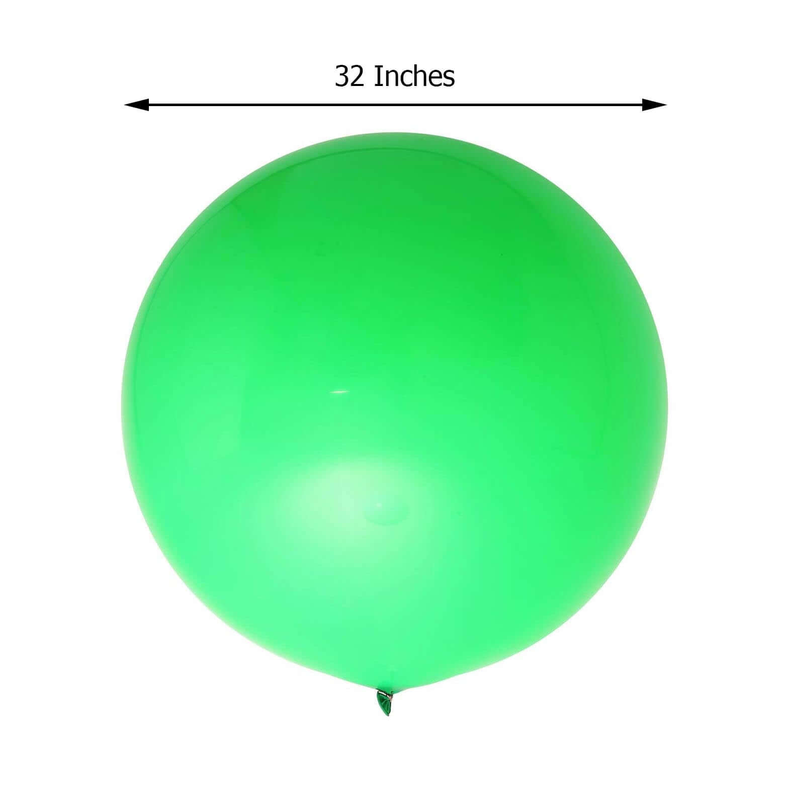 2 Pack 32" Large Matte Green Helium or Air Premium Latex Balloons
