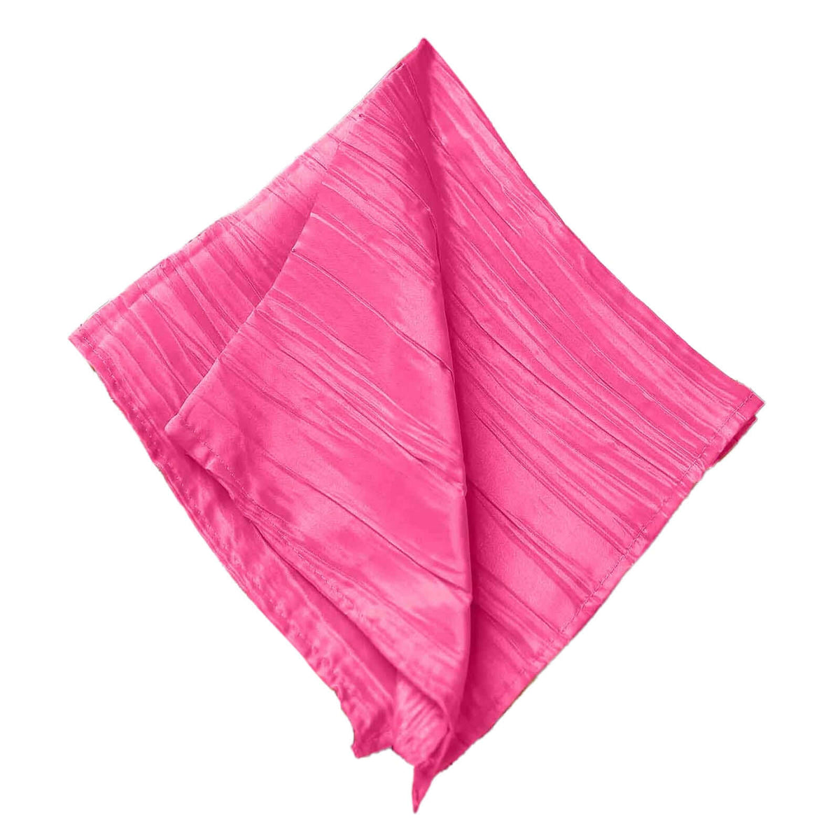 5 Pack Taffeta 20"x20" Napkins Fuchsia Accordion - Accordion Crinkle Dinner Napkins