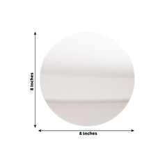 10-Pack Candle Plate Centerpiece Bases Circle Acrylic Mirror Tray Silver Round - Event Decor 8"