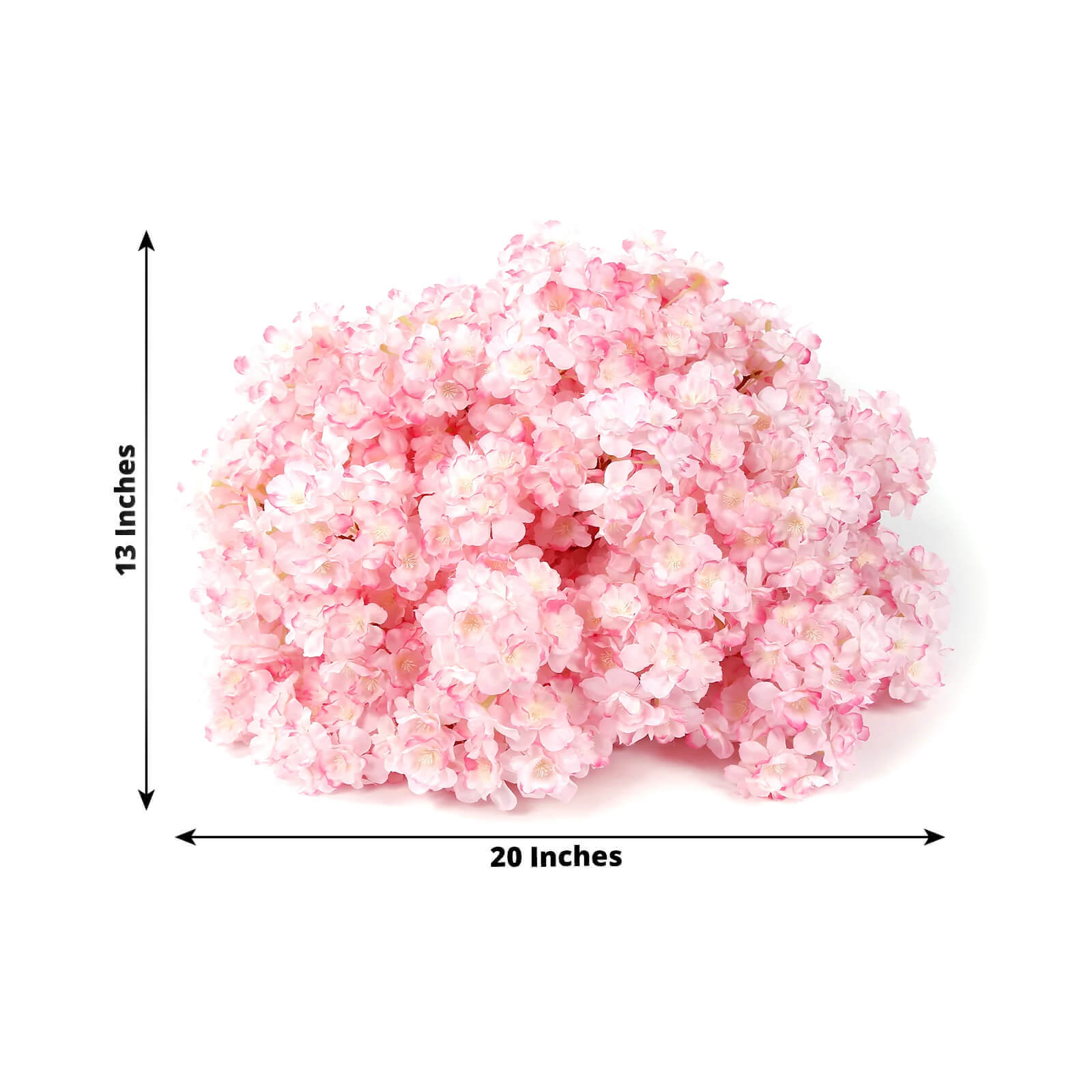 20" Pre-Arranged Artificial Cherry Blossom Centerpiece, Blush Silk Flower Ball Arrangement for Wedding & Event Tables