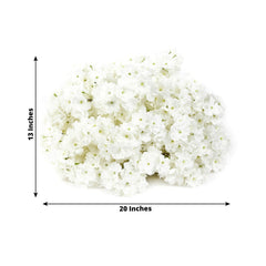 20" Pre-Arranged Artificial Cherry Blossom Centerpiece, White Silk Flower Ball Arrangement for Wedding & Event Tables