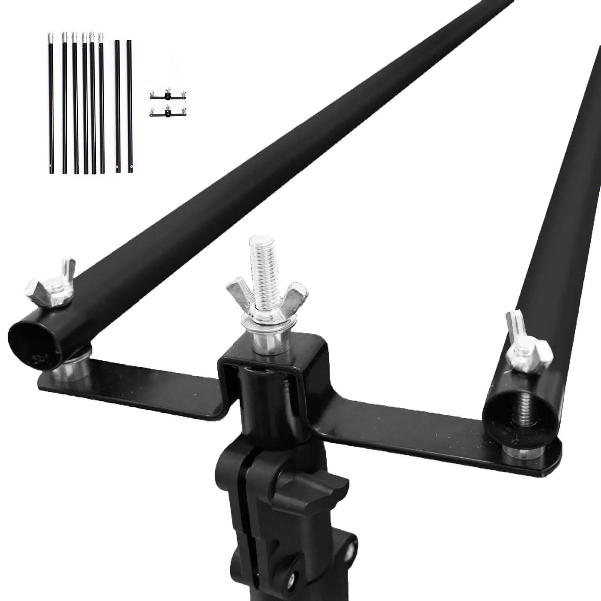 10ft DIY Triple Cross Bars and Mounting Brackets For Backdrop Stands