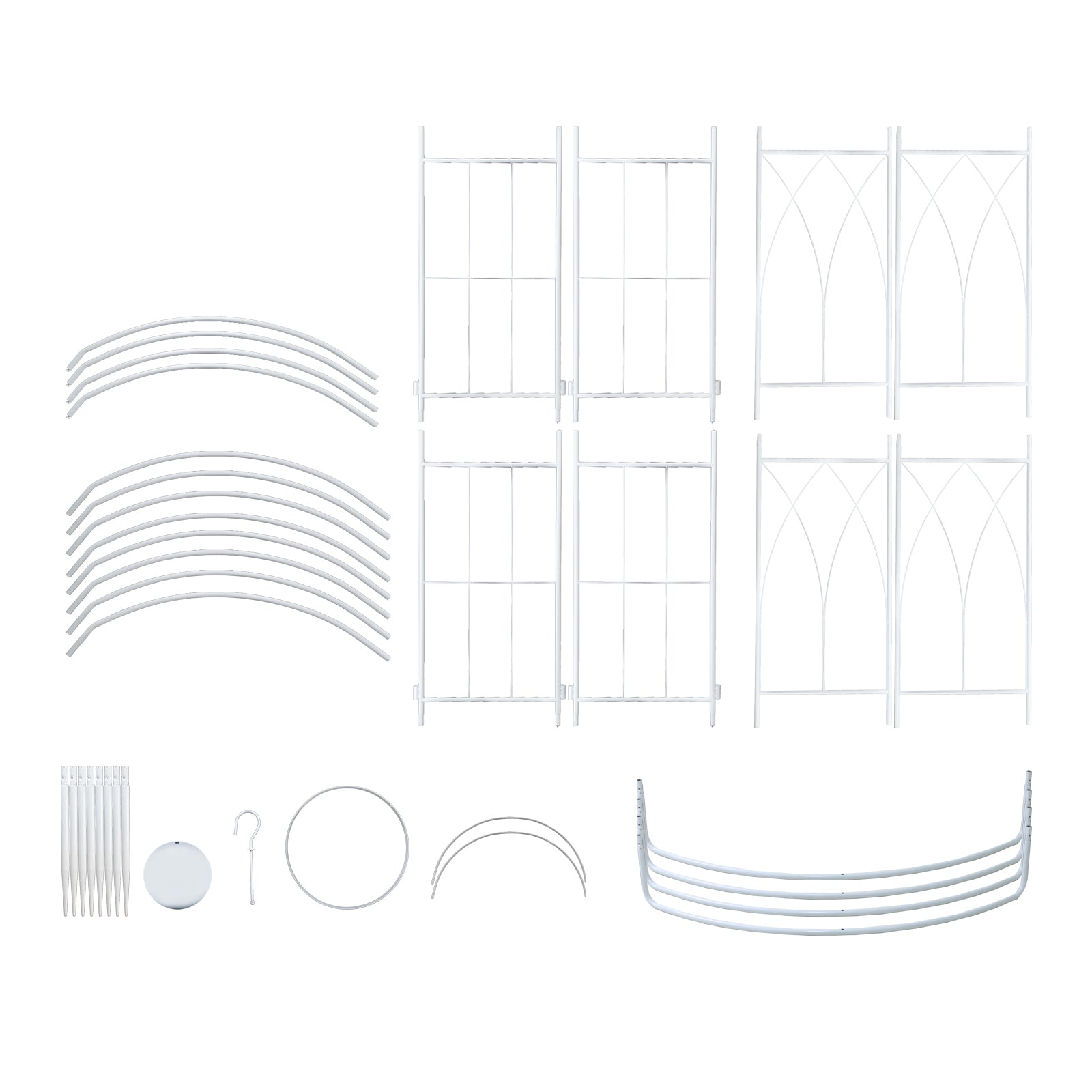 10ft White Metal Birdcage Ceremony Arch – Garden Gazebo Pergola Arbor Trellis for Outdoor Weddings, Vines & Flowers