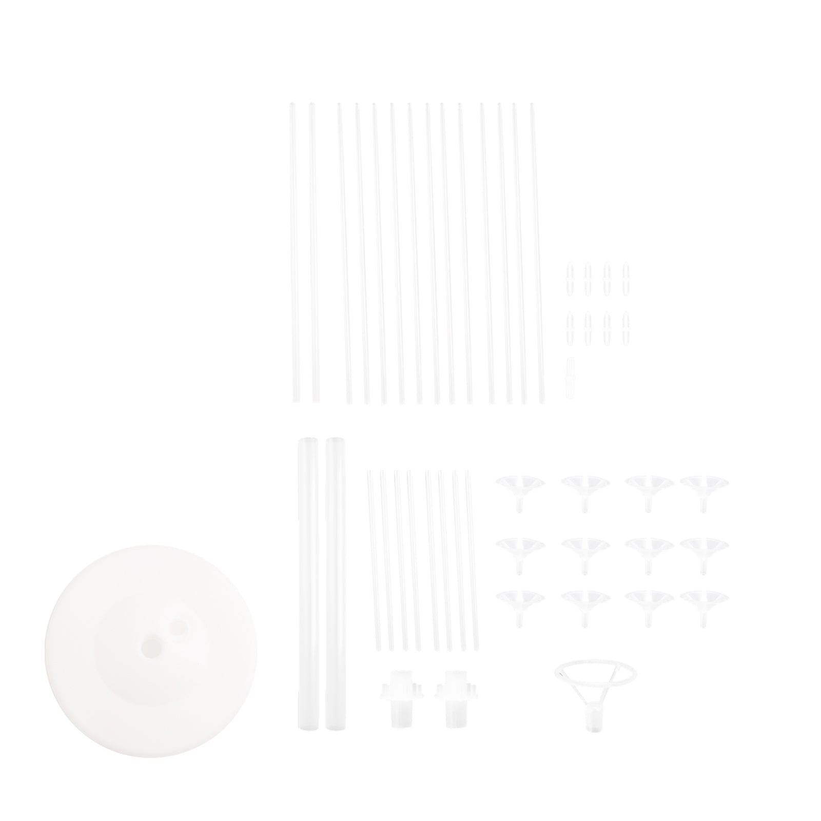 2 Pack Balloon Tower Kit for Floor Displays – 4.5ft Sturdy Clear Balloon Column Stand with Water-Fillable Base