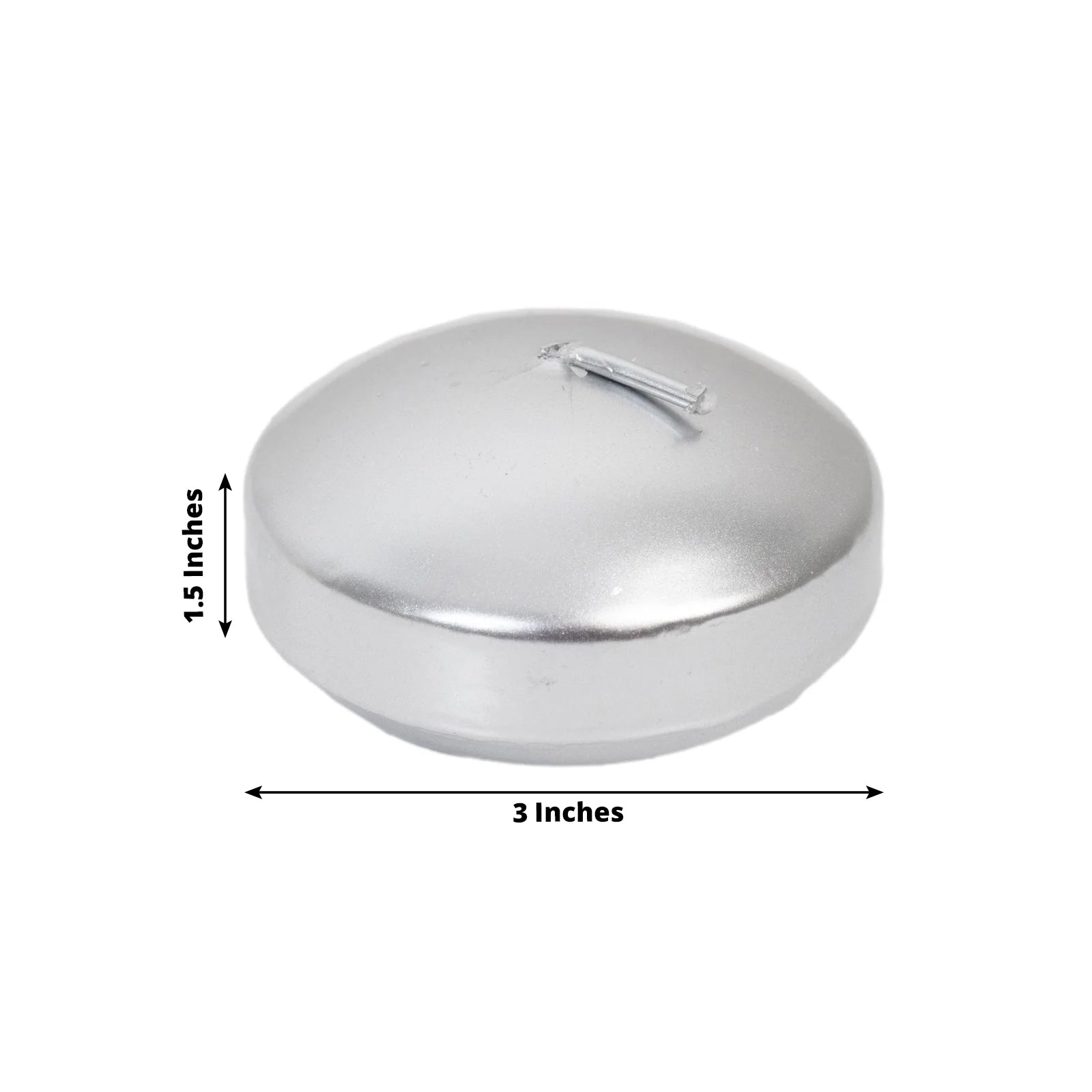 12 Pack 3" Silver Floating Candles, Unscented Dripless Wax Discs for Centerpieces