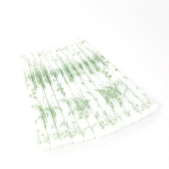 12 Pack 10" French Toile Wax Taper Candles White and Sage Green Unscented Candles