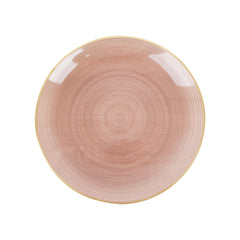 20 Pack 13" Economy Plastic Charger Plates – Transparent Dusty Rose Swirl Design with Gold Rim, Stylish Table Chargers